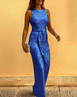 Victoria - Eleganter und stilvoller Jumpsuit in Blau