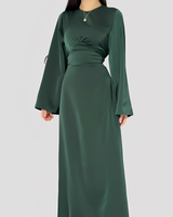 Rebecca - Lässiges langes Kleid für Damen in Grün