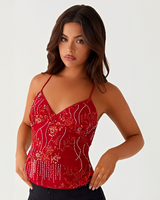 Faelina - Stilvolle und Moderne Tops in Rot