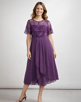 Floraine - Schickes Damenkleid in Violett
