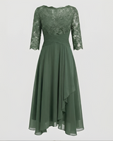 Anitta - Elegantes, bequemes und lockeres Damenkleid in Grün