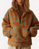 Elizabeth - Stylischer Pullover mit Blumendekoration in Grün