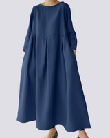 Veronica - Lockeres Kleid mit Taschen für Damen in Dunkelblau