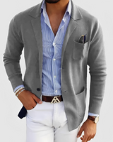 Toby - Klassischer Blazer mit Knöpfen in Grau