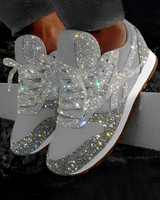 Ross - Trendige Schnürsneaker in Silber