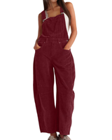 ETHEL™ – Schicker weiter Bein Overall in Weinrot
