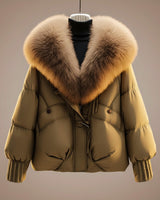 Elsie™ Eleganter Chic Mantel in Khaki