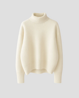 Irena | Pullover mit Rollkragen in klarer Silhouette in Weiß