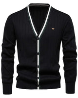 Sam - Elegante Strickjacken für Herren in Schwarz