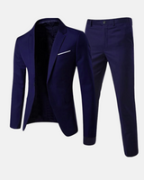 Alonzare™ | Klassisches Ensemble (Jacke + Hose) in Dunkelblau