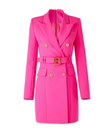 Stilvolles Einfarbiges Blazer-Kleid - Celeste in Rosa