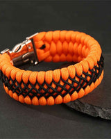 KnotVanta - Armband Mit Geflochtener Kordel Und Schnalle in Orange