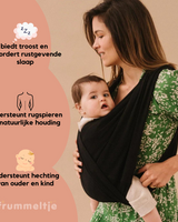 Rückenunterstützende Babytrage - CuddleWrap in Schwarz