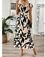 Hanneli - weiches Wickel-Maxikleid in Hell