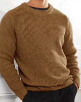 Bastian | Stylischer Pullover mit Rundhalsausschnitt für Herren in Braun