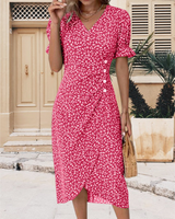 Florence | Figurbetontes Wickelkleid in Rot