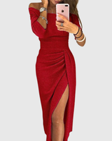 Lily | Chices Maxikleid mit Neckholder in Rot