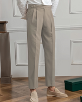 Max | Premium Plissierte Hosen in Beige