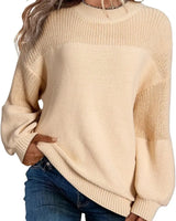 Neva - Damen-Strickpullover – Weicher Oversize-Pullover im Minimalistischen Stil in Aprikose