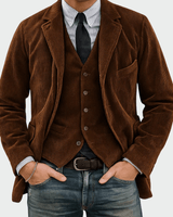 Steffen | 2-teiliges Set: Blazer und Weste in Braun