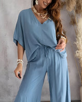 Joan - Stilvolles Lockeres Lounge-Set in Blau