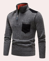 Vigo - Stylischer Pullover mit Reißverschluss für Männer in Grau