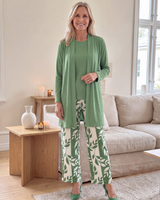 Soraya | Lässiges Frühlings-Drei-Teile-Set in Grün