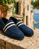 Hanno - Lässige Gestreifte Slipper in Blau