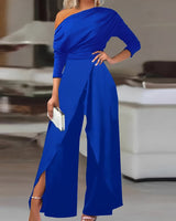 Carla - Stilvoller, locker sitzender Jumpsuit für Damen in Blau