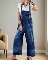 CARMELITA™ Verstellbarer Jumpsuit | Vintage Look Damen Outfit in Meerblau