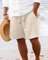 Edward - Lässige, leichte Shorts für Herren in Aprikose