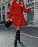 Aria - Damenkleid mit Kragen in Rot