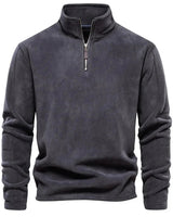 ROMAN - Warmer Herren Langarm-Pullover in Dunkelgrau