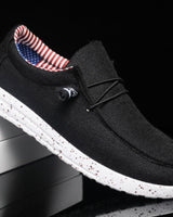 Stilvolle Canvas-Loafer für Herren - Milan in Schwarz