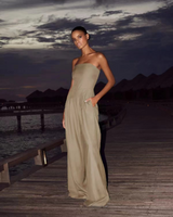 Sofia Damen trägerloses Bodysuit in Khaki