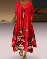 Anouk – Luftiges Baumwollkleid in Rot