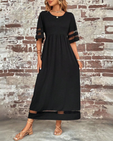 Nadia - Kleid mit Bauchbedeckung in Schwarz (Fast ausverkauft)