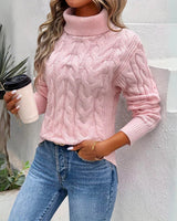 Raven - Der Pullover aus gedrehtem Strick für Damen in Rosa