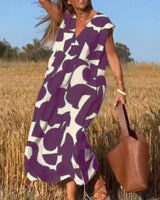 Kendall - Lässiges Abstract Kleid in Lila