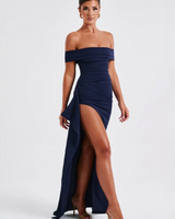 Aphrodite - Sculptée deLuxe Maxikleid in Blau