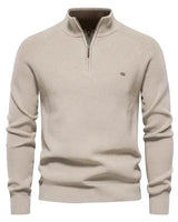 Gianni - Stilvoller Zip-Up Pullover in Khaki
