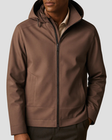 Kyran | Zip-Hoodie-Jacke in Braun