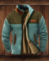 Outdoor Fleece Jacke | Warm Gefüttert | Weiche Struktur | Ideal für Abenteuer in Blau 2