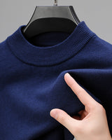 Sian | Kaschmir-Sweater mit geripptem Saum in Cyan