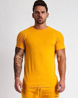 Steffen™ - Einfarbiges T-Shirt mit bequemer Passform in Gelb