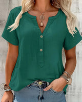 Tara | Elegante Bluse mit V-Ausschnitt in Grün