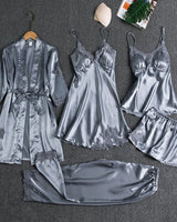 Sorelle | Fünfteiliges Loungewear-Set in eleganter Ausführung in Grau