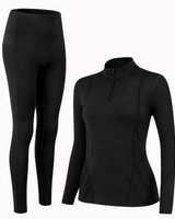 Damen Thermounterwäsche Set in Schwarz