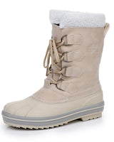 Wasserdichte Damen-Schneestiefel zum Schnüren - Cinthia in Beige