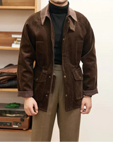 Luxuriöse Cordjacke für Herren im Herbststil - Robinson in Braun
